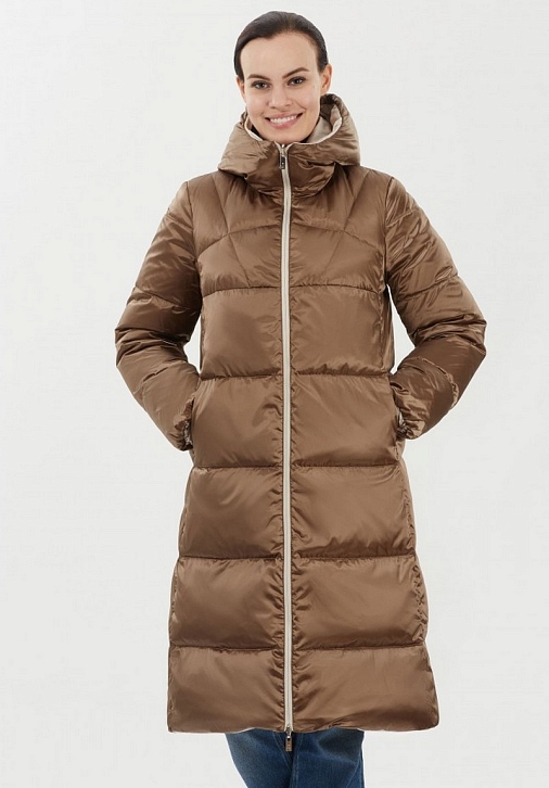 ASTRA/Y314-174 Пальто женское двустороннее на натуральном пуху и утеплителе