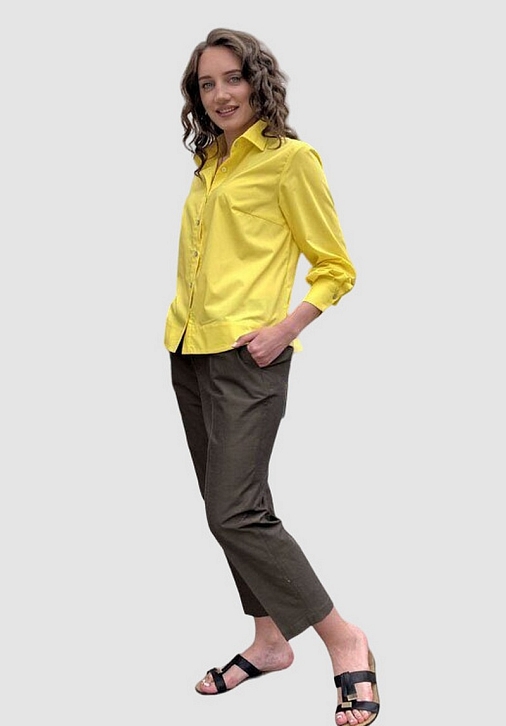 Рубашка – блуза жёлтая